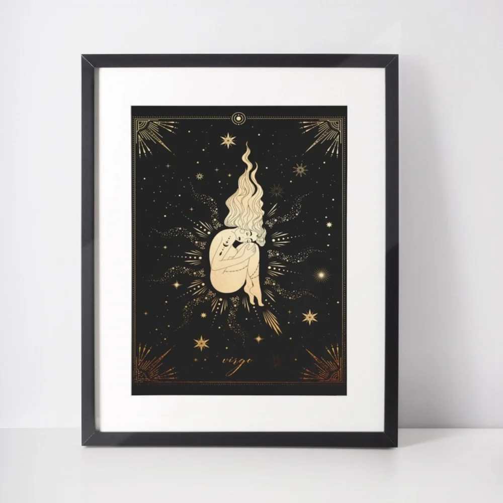 Virgo Wall Art Celestial Zodiac Print Poster Unframed - Picture 6 of 16